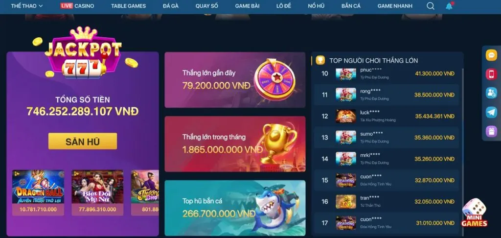 Giao diện game bắn cá J188